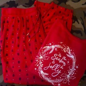 Womens large 12/14 secret treasure’s Holiday pajamas